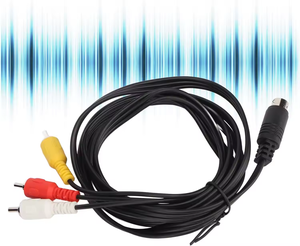 MIDI Mini DIN 9 pines macho a 3 RCA macho Audio Video Cable compuesto estéreo AV Cable de conexión Cable para señal de equipo - Product Image 5