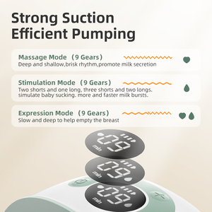 Pompe portable et mains libres avec aspiration inclinable Pompe d'allaitement électrique sans fil pour bébé - Product Image 3