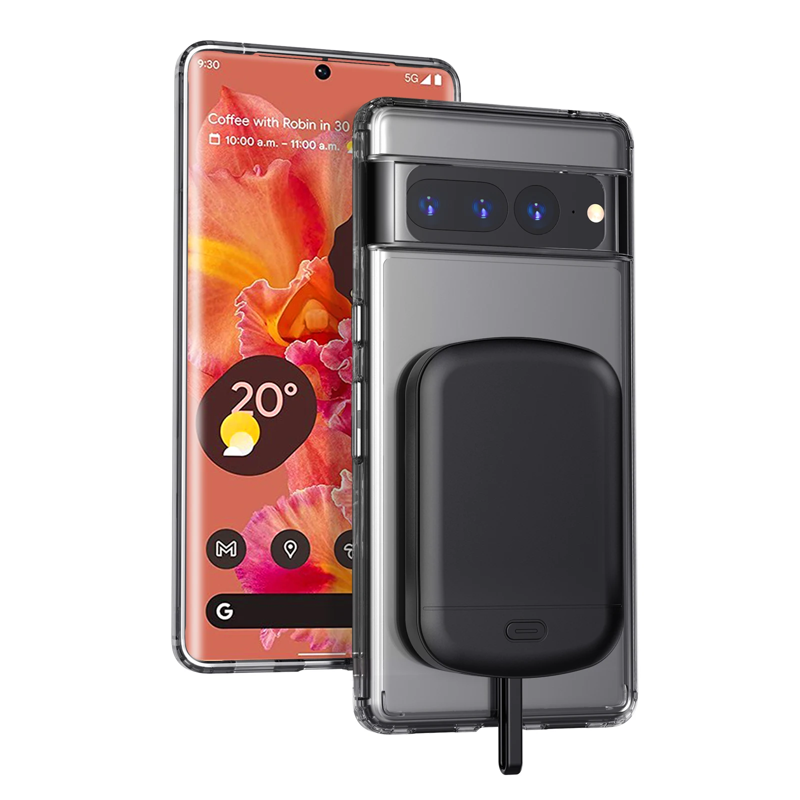 10000mAh Portable Charger Battery Case for Google Pixel 6A