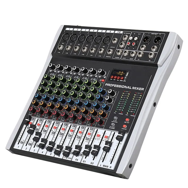 Mixer Audio Digital profesional, Mixer suara USB BT saluran 8/12, Mixer Audio Digital profesional 16 Dsp GTX-USB