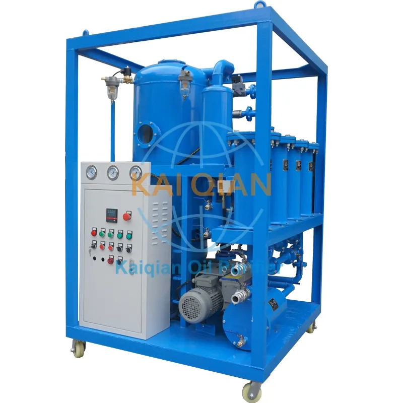 Filtro de vacío completamente automático Sistema de purificación de aceite deshidratador de agua de aceite de vacío portátil
