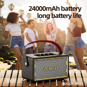 ZEALOT MT01 60W Retro Portable Speaker with Aux <strong>Input</strong>, USB Port, TF Card for Home Office Bookshelf, Battery Powered Stereo Sound - Product Image 3