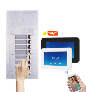Tuya inteligente intercomunicador de 2 vías sistema de intercomunicación de seguridad de apartamento con cable 8 intercomunicadores de apartamento