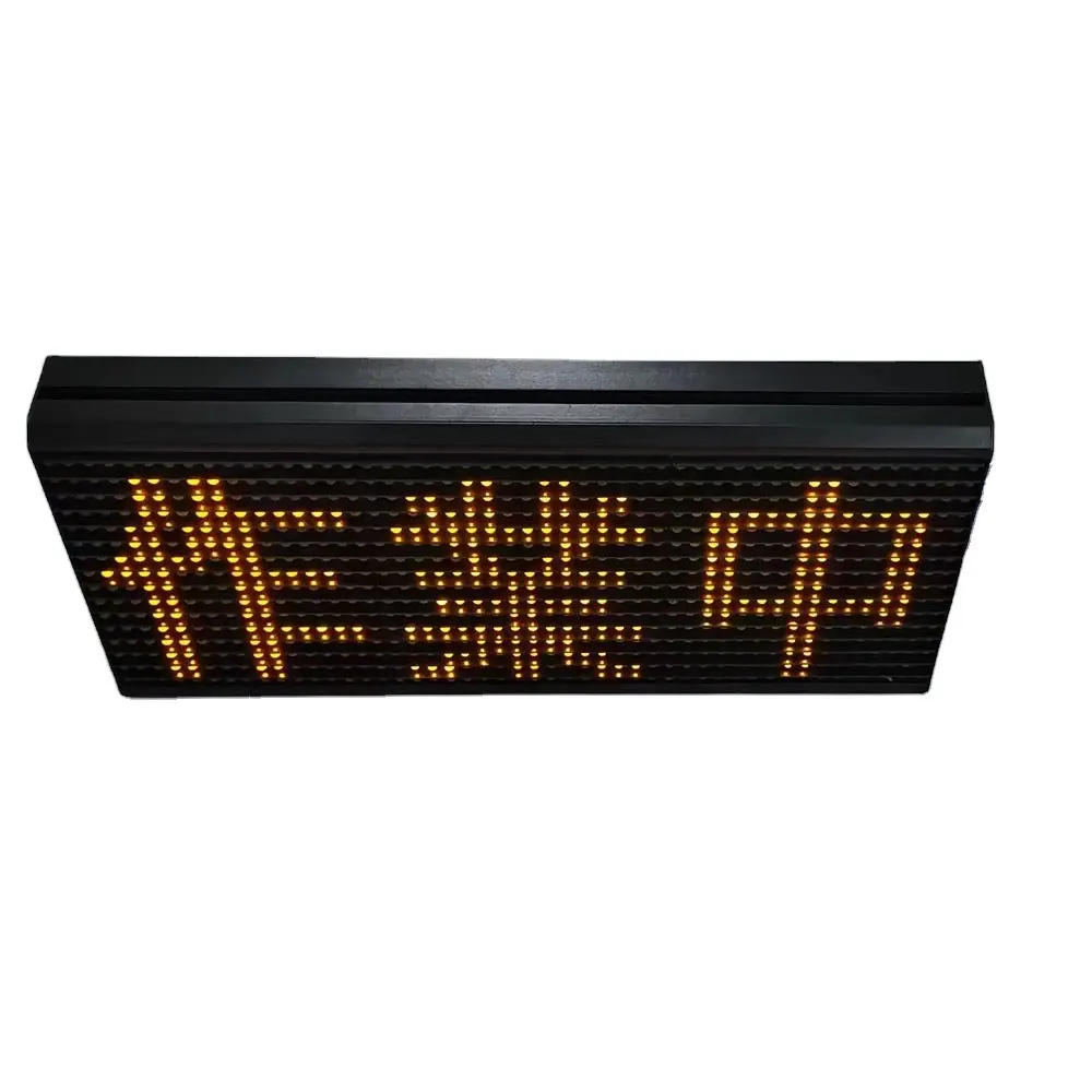 Señal programable LED para coche de 12V, Mensaje de desplazamiento LED amarillo USD, pantalla LED WiFi para taxi/camión/Autobús