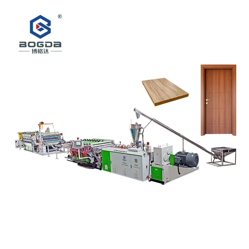 Linea di macchine per la produzione di fogli di pannelli per porte in schiuma di PVC rigido automatico BOGDA