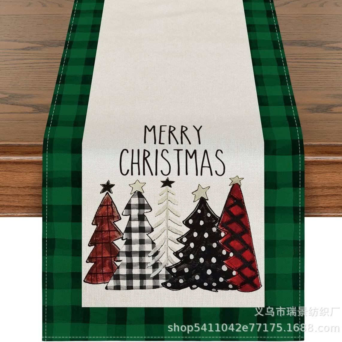 Árbol de Navidad a cuadros negro y rojo