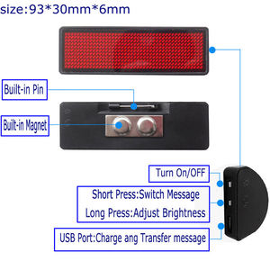 Неоновый светодиодный бейдж премиум-класса с именной биркой - Product Image 5