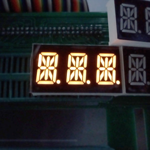 ตัวเลขและตัวอักษร0.54นิ้วตัวเลข3หลักสีเหลือง14ส่วน Houkem-5431-A แสดงผล LED
