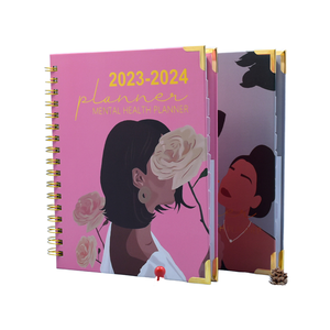 2024-2025 Tela de cuaderno planificador personalizado y cubierta de PP Tamaño A3 Encuadernación en espiral y costura de sillín Obtenga una muestra por $0,01 - Product Image 1