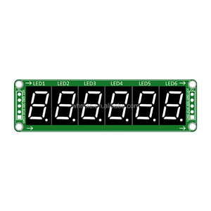 Modulo Display statico modulo Display a LED bianco a 6 cifre a 7 segmenti da 0.56 pollici azionato da 74 hc595