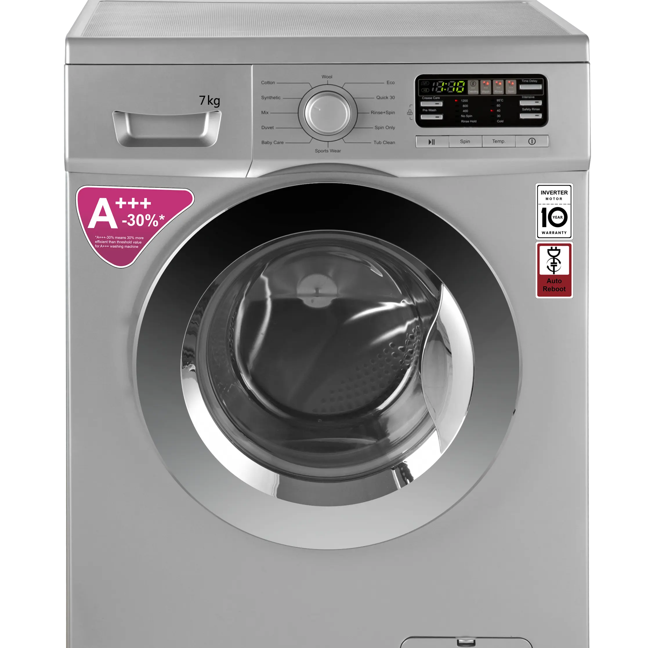 7 кг серебристый цвет полностью автоматическая стиральная машина/LGdesign фронтальная стиральная машина/оптовая продажа бытовой техники