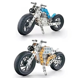 162pcs ילדים צעצועים חינוכית מודיעין 3D הבניין להרכיב בלוק להרכיב אופנוע אופנוע הפאזל