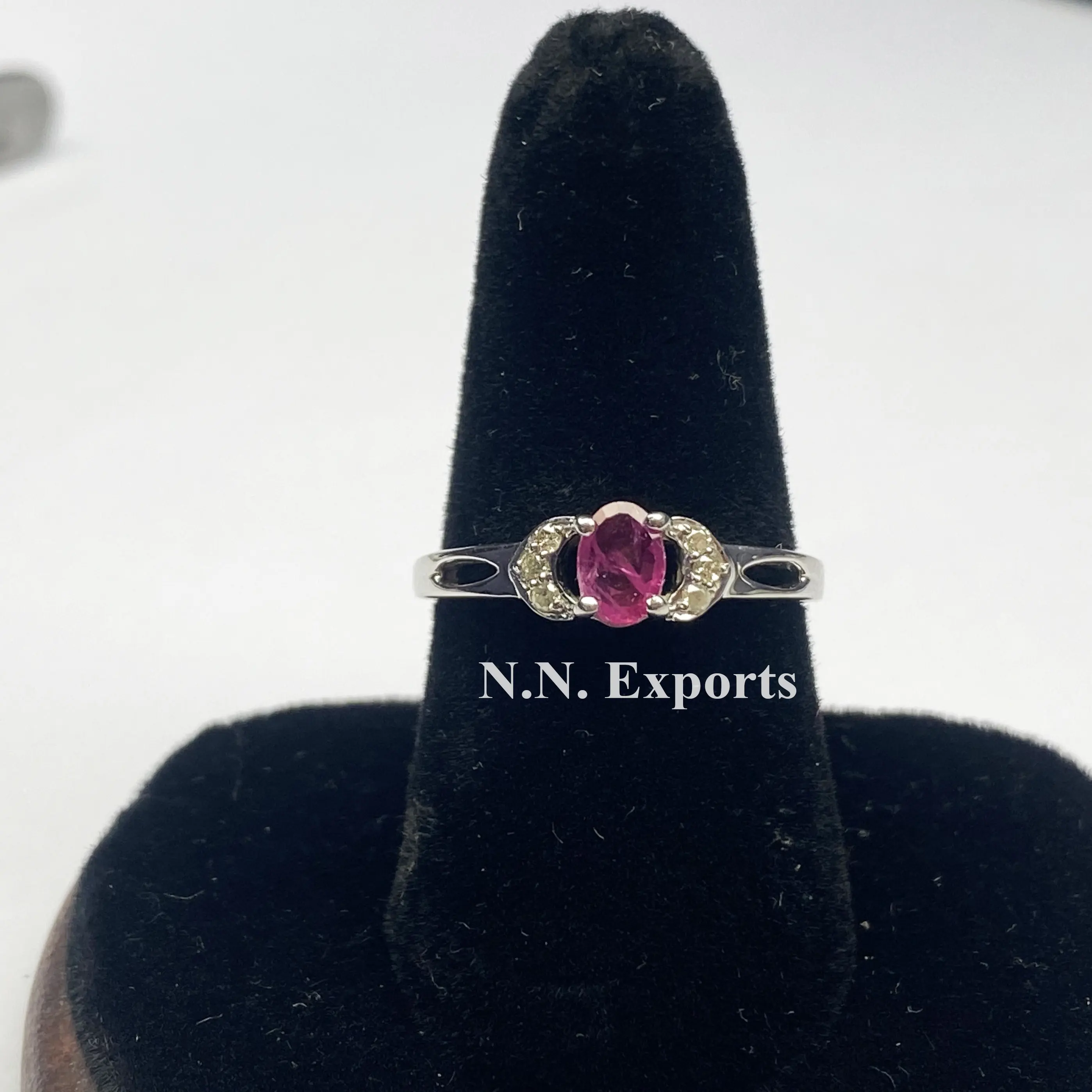 Negozio unico del produttore dei gioielli dell'anello del diamante e del rubino dell'argento sterlina 925 al prezzo franco fabbrica all'ingrosso ora Online