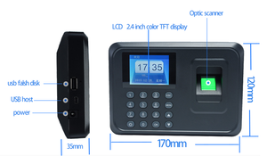 従業員のためのExcelレポート指紋タイムクロック90日ウィンドウと関税控除 - Product Image 2