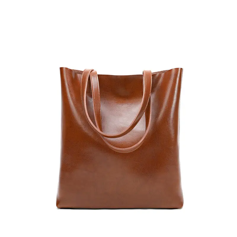 Stile di lusso in vera pelle borse a mano Tote Bag da donna alla moda in pelle di mucca Private Label britannico retrò in poliestere caramella