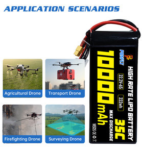 PONFLY высокопроизводительный Аккумулятор для дрона с распылителем на 10000 мАч 6S 22,2 V 8S 12S35C <span class=keywords><strong>Lipo</strong></span> аккумулятор для самолета Vtol RC FPV UAV Drone - Product Image 5