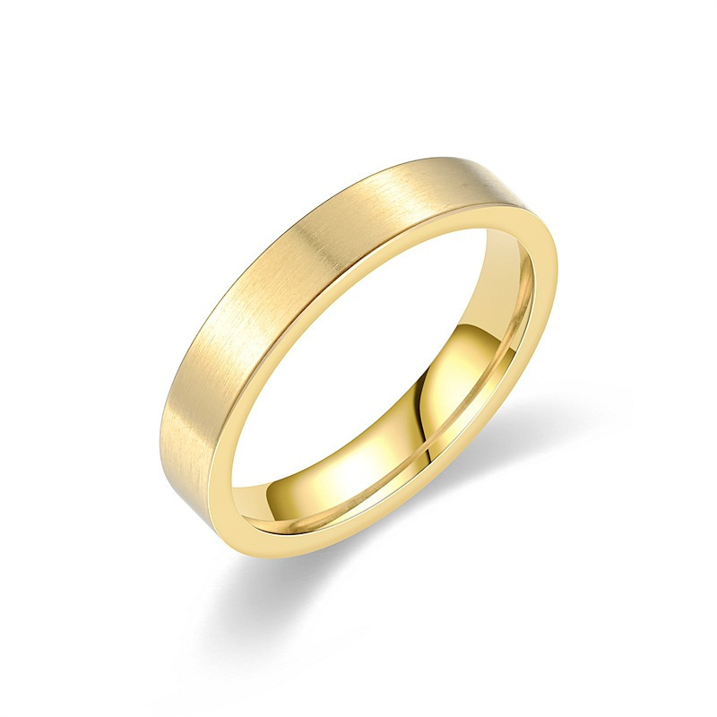 Gold -4mm flat matte plain bezel
