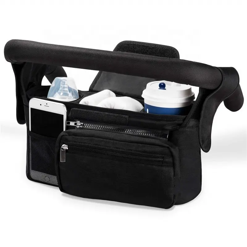 High Quality Universal Baby Stroller Bag Organizer Baby Stroller Unisex Baby Diaper Bag with Insulated Cup Holders