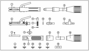 K12碳弧气刨炬，带3m电缆，用于气刨焊接和焊接用品。 - Product Image 5