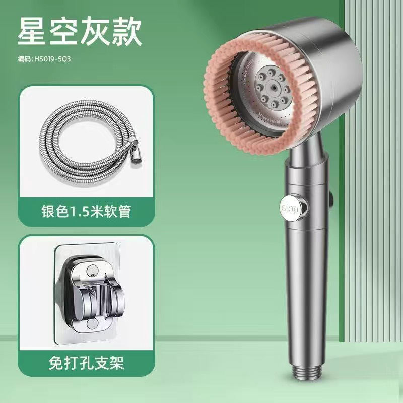 Gris con cepillo + base + 1,5 manguera