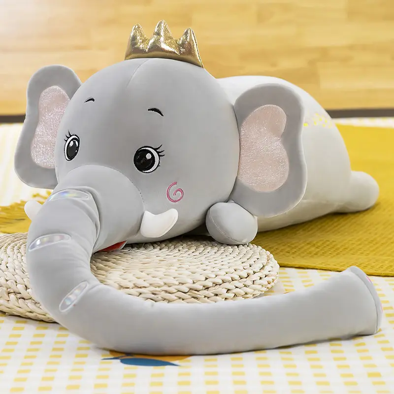 Mainan Gajah Kartun Kustom Boneka Lembut Bayi Lucu Boneka Nyaman Tidur dengan Boneka Hadiah Ulang Tahun Anak-anak