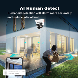 8MP 4K Smart doppia luce panoramica POE IP Camera, 4MP doppia lente 4mm 180 grado ampio visuale Videolink - Product Image 4
