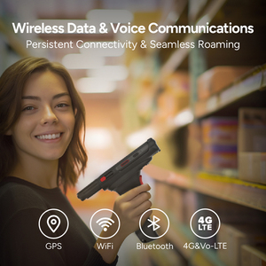 Android 12 GMS pasó el colector de datos IP67 resistente de mano 2D lector de código QR escáner de código de barras Industrial Bluetooth NFC GPS OTG PDA - Product Image 3