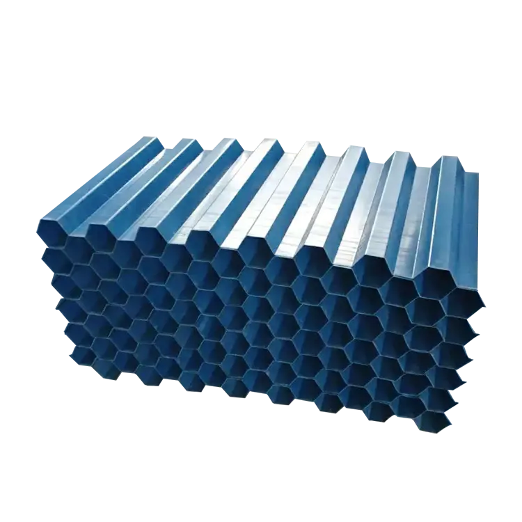 Tubos hexagonales de pvc, hojas de lamella de embalaje de panal hexagonal de plástico