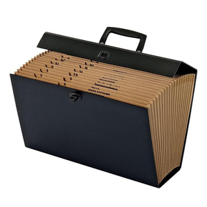 Organizador de archivos de expansión portátil con asa a pestañas de índice Z 19 bolsillos caja de almacenamiento de documentos Carpeta de acordeón de oficina - Product Image 1
