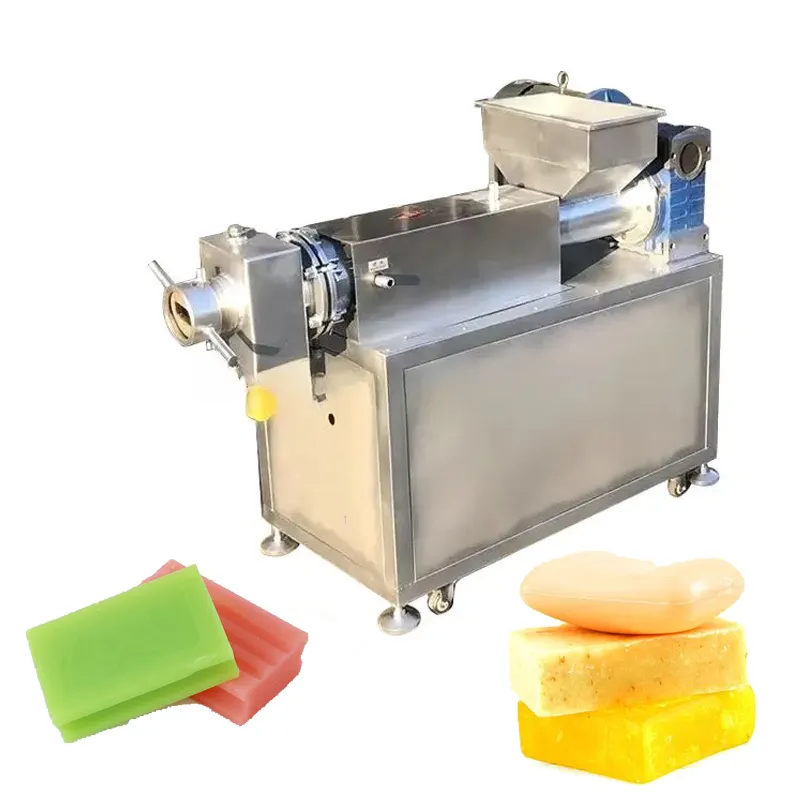 2024 New Mini Industrial Soap Making Machine Cold Process PLC Small Business Friendly Soap Extruder Engine Yields Soap Bar