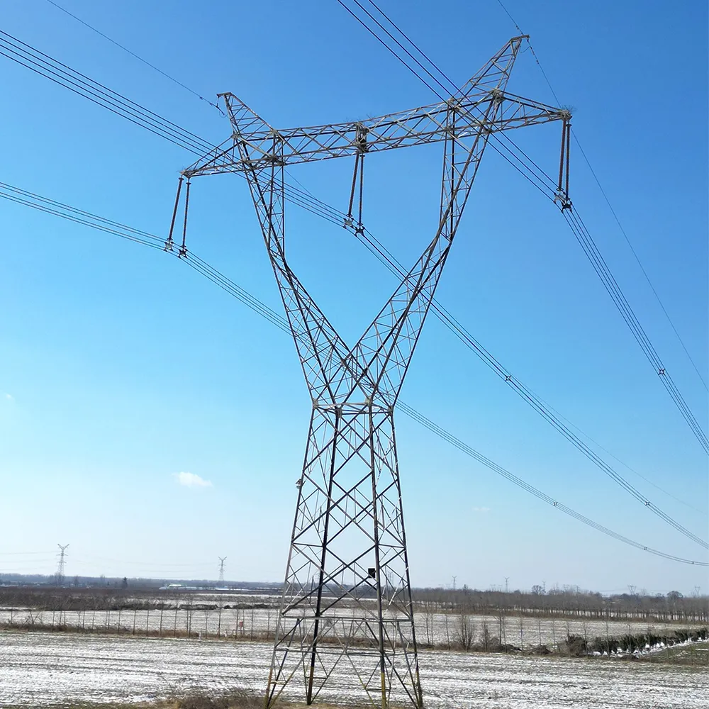 Electrical Steel Angle Tower Structure Made Of Steel Transmission Lines Electrical Power Tower