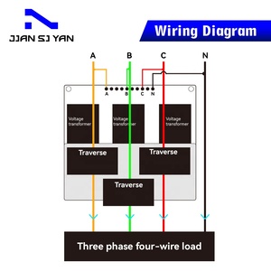 JSY-MK-333 100A Bidirectional Three Phase Energy Meter RS-485 TTL Modubus-RTU for Solar Router <strong>System</strong> - Product Image 5