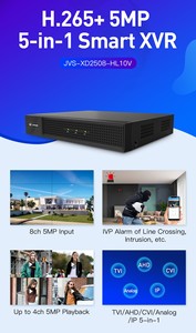 XD2508 5MP 4K 8CH H.265プラグ & プレイネットワークビデオレコーダー (NVR XVRシステム) AIモーションレコーディング防犯カメラシステム - Product Image 2