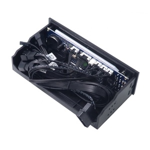 Controlador de ventilador de ordenador, 5,25 pulgadas, 12V, 3 ventiladores, Sensor de temperatura, pantalla Digital LCD, Panel frontal - Product Image 2