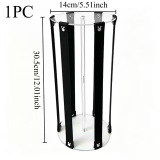 Acrylic desktop hair clip organizer - black
