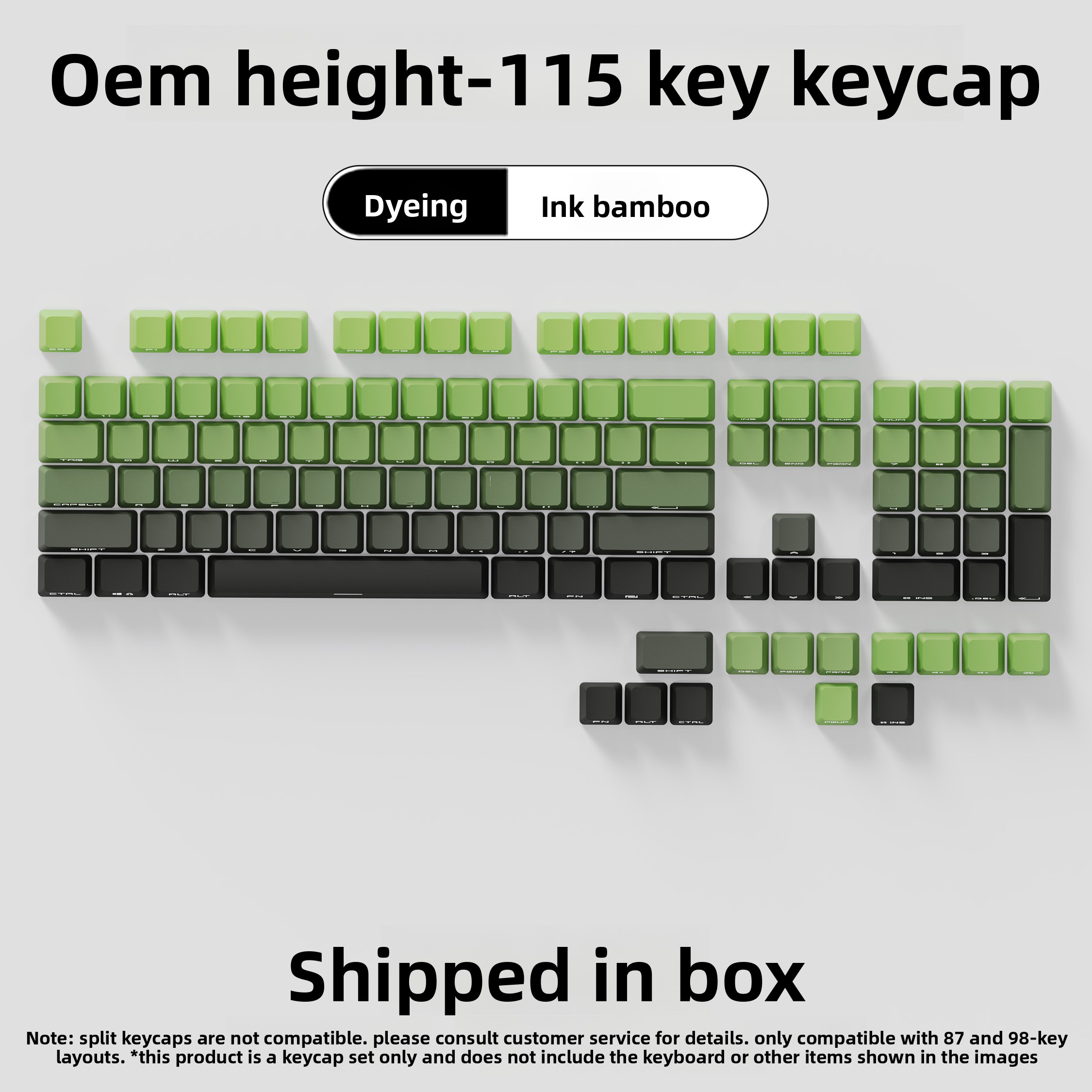 Ink bamboo keycaps
