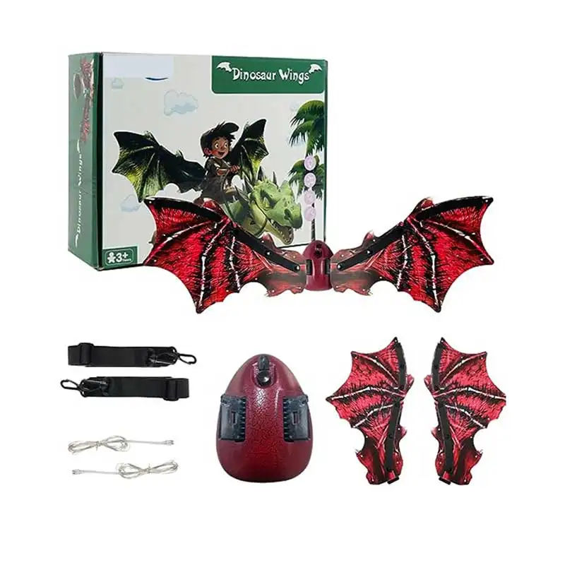 Disfraz de dinosaurio brillante eléctrico para Halloween, disfraz de cosplay, juguetes de alas, alas de dragón iluminadas para niños
