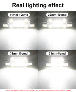 ไฟหลังคา LED แบบสองแฉกสำหรับรถยนต์ไฟ CANbus 2016 8 /10SMD ไฟป้ายทะเบียนสำหรับรถอเนกประสงค์ A80ถอดรหัสใหม่ - Product Image 2