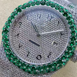 Sang trọng Iced out xem người đàn ông phụ nữ moissanite Đồng hồ tự động đồng hồ cơ khí vượt qua Kim Cương Tester - Product Image 5