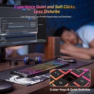 2.4G Full Size Ergonomic <strong>Keyboard</strong> Slim RGB <strong>Mouse</strong> Silent Wireless <strong>Keyboard</strong> and <strong>Mouse</strong> Combo With Backlit for Windows/MAC PC Laptop - Product Image 5