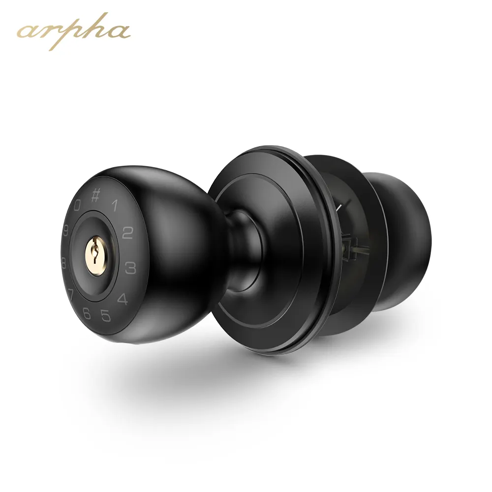 Arpha D160 Cerradura de manija de puerta inteligente de buena calidad Cerradura de perilla de contraseña sin llave Bluetooth