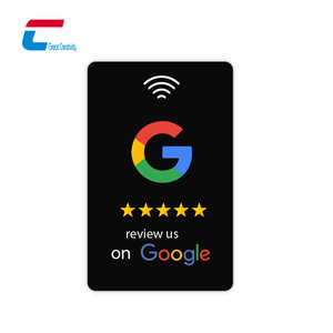 Custom Printing Programmable QR <strong>Code</strong> Social Media 13.56mhz NFC Google Review Card - Product Image 1