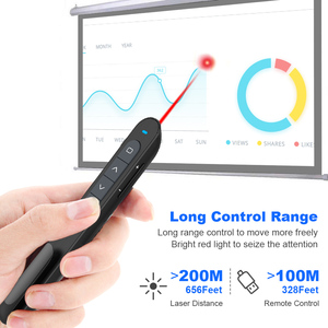 A distanza di Controllo Clicker PowerPoint Presenter Presentatore Senza Fili con Puntatore Laser Rosso per la Presentazione - Product Image 5