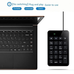 Teclado numérico mecánico ultrafino portátil para ordenador portátil Pc Bank 23 teclas Usb con cable Mini interruptores de teclado Digital