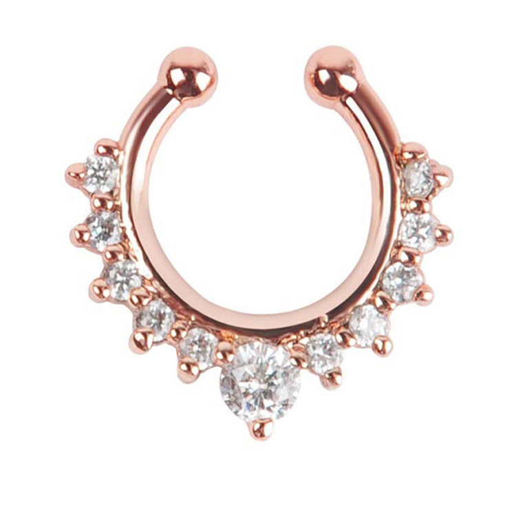diamant blanc en or rose