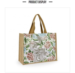 Bán Buôn Công Suất Lớn Đay Tiện Ích Totes Túi Vải Vibrant Tái Sử Dụng Giản Dị <span class=keywords><strong>Tote</strong></span> Hai Biểu Tượng Tùy Chỉnh Bông Bền Đa Năng - Product Image 6