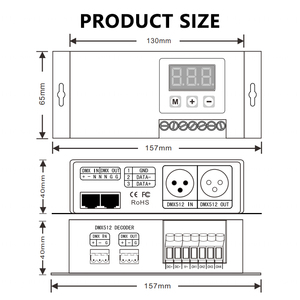 4CH DMX512 Constant <strong>Current</strong> Decoder DC 12V 48V 350 or 700 MA/load * 4 Way DMX512/1990 to <strong>PWM</strong> Signal Converter Dimmer <strong>Controller</strong> - Product Image 5