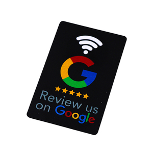 Gedruckte Google programmier bare QR-Codes Social Media Kunststoff Zahlungs bewertungen benutzer definierte NFC Google Geschenk karten