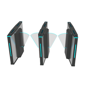 Puerta de barrera de solapa automática con escáner de código RFID QR para sistema de control de acceso de edificios de oficinas