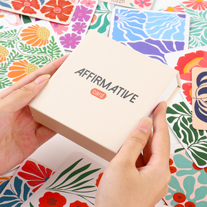 Floral Affirmation Card Custom Design Affirmation Cards Affirmative Card